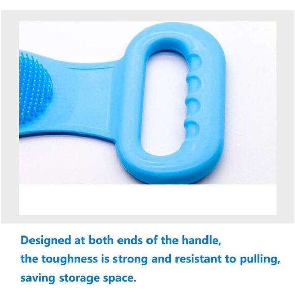 Dual Sided Silicone Back Scrubber Body Bath Belt Massage Brush for Shower - Picture 5 of 9